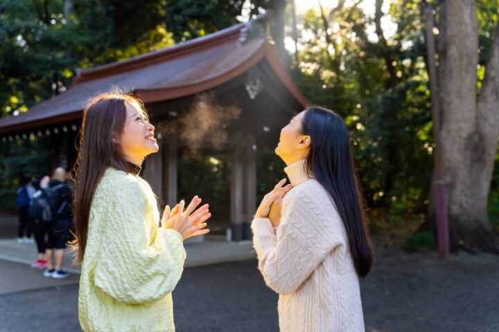 神社でトカゲを目にした